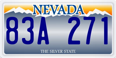 NV license plate 83A271