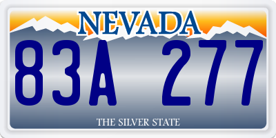 NV license plate 83A277