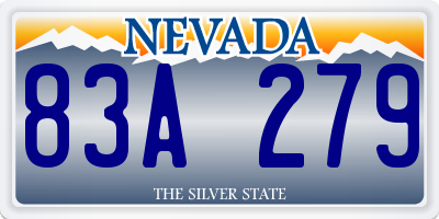 NV license plate 83A279