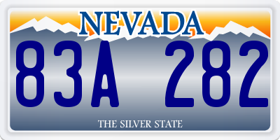 NV license plate 83A282