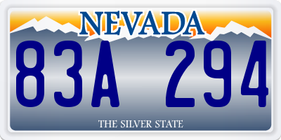NV license plate 83A294