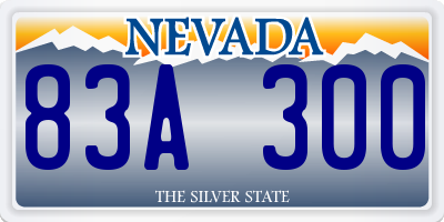 NV license plate 83A300