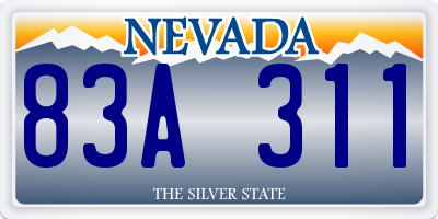 NV license plate 83A311