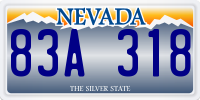 NV license plate 83A318