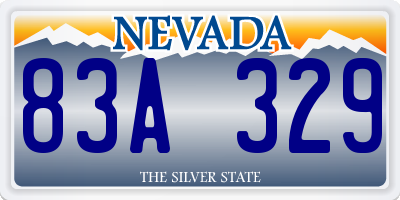 NV license plate 83A329