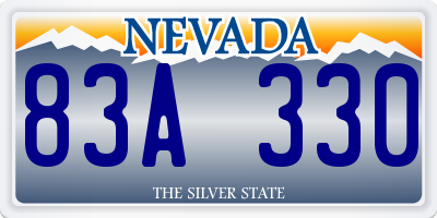 NV license plate 83A330