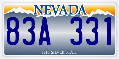 NV license plate 83A331
