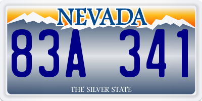 NV license plate 83A341