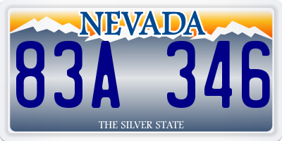 NV license plate 83A346