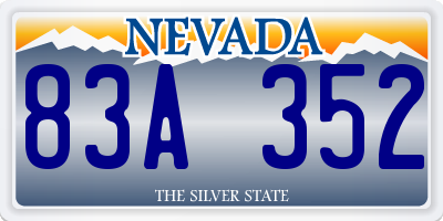 NV license plate 83A352
