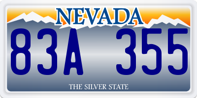 NV license plate 83A355