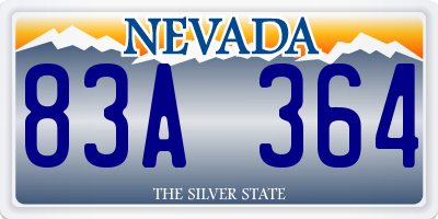 NV license plate 83A364