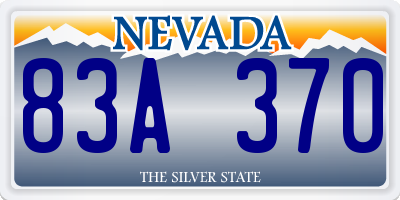 NV license plate 83A370