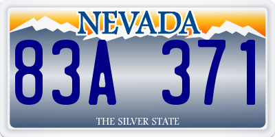 NV license plate 83A371
