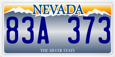 NV license plate 83A373
