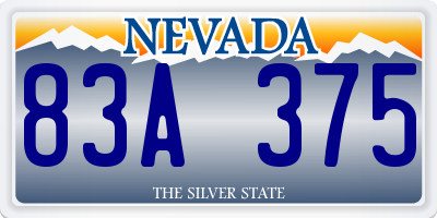 NV license plate 83A375