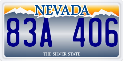 NV license plate 83A406