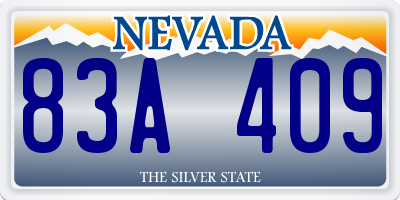 NV license plate 83A409
