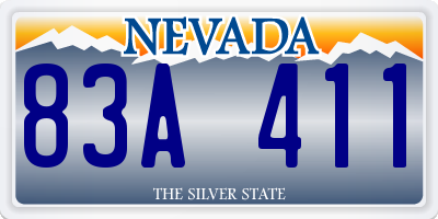 NV license plate 83A411