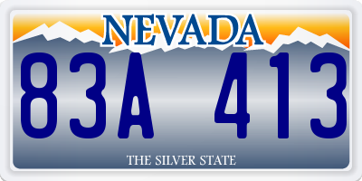 NV license plate 83A413
