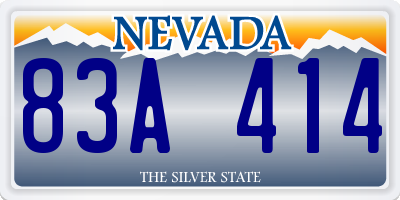 NV license plate 83A414
