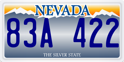 NV license plate 83A422