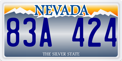NV license plate 83A424
