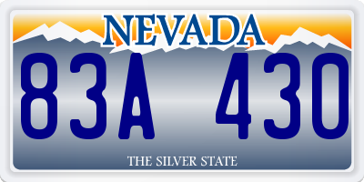 NV license plate 83A430