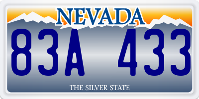 NV license plate 83A433