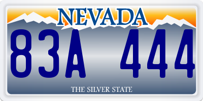 NV license plate 83A444
