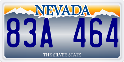 NV license plate 83A464