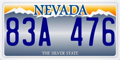 NV license plate 83A476