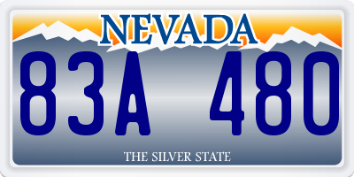 NV license plate 83A480