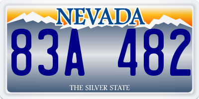 NV license plate 83A482