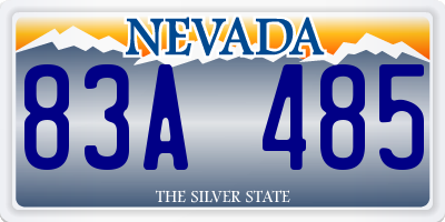 NV license plate 83A485