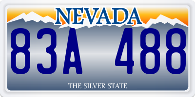 NV license plate 83A488