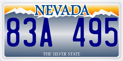 NV license plate 83A495