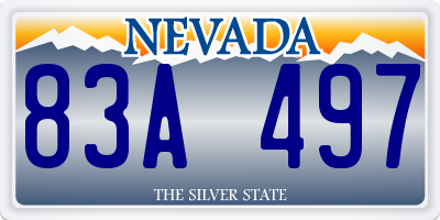 NV license plate 83A497