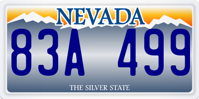 NV license plate 83A499