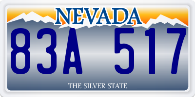 NV license plate 83A517
