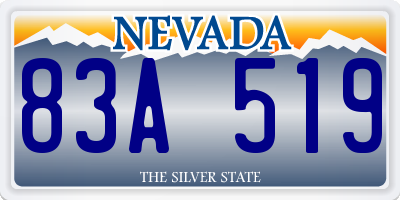 NV license plate 83A519