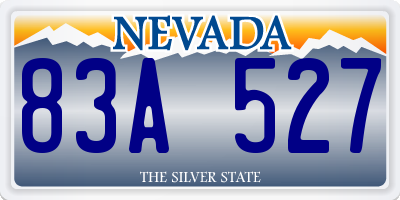 NV license plate 83A527