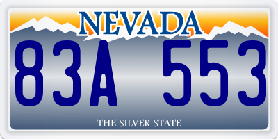 NV license plate 83A553