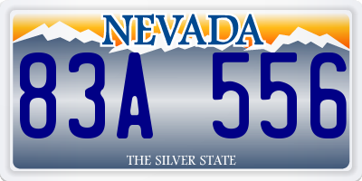 NV license plate 83A556