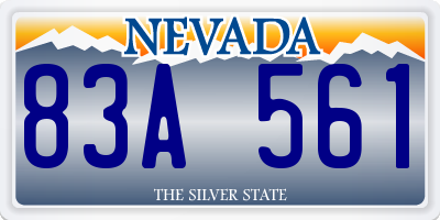 NV license plate 83A561