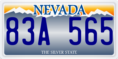 NV license plate 83A565