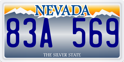 NV license plate 83A569