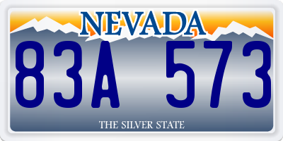 NV license plate 83A573