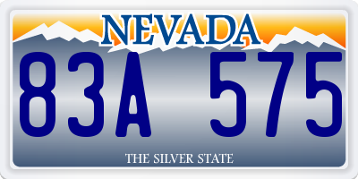 NV license plate 83A575