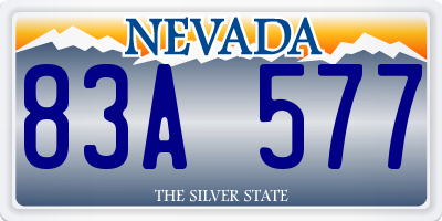 NV license plate 83A577